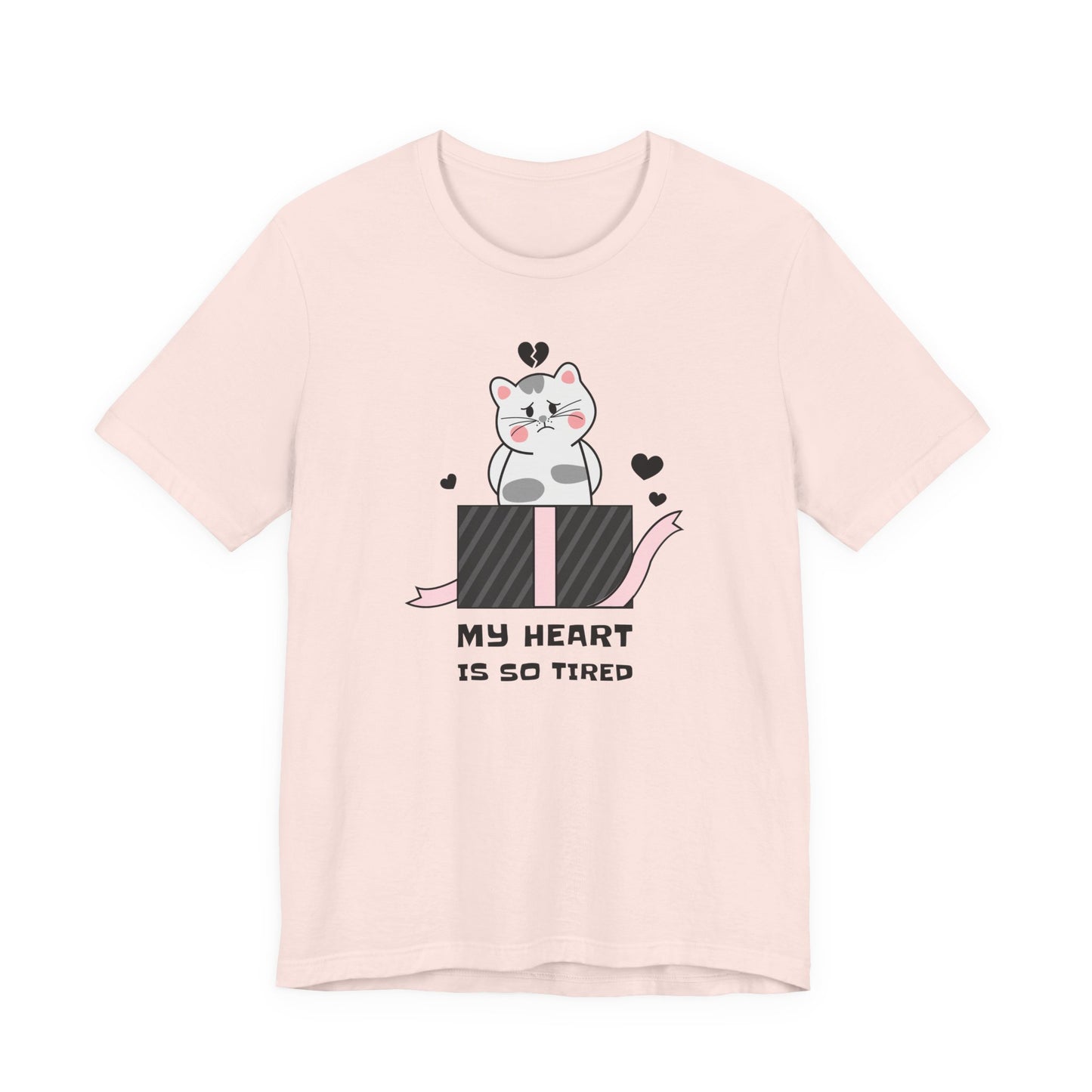 Cat Heart T-Shirt, Love T-Shirt, Tee Shirts with Animals, Valentine Day Shirt 16