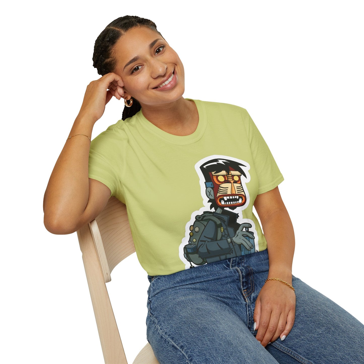 Cartoon T Shirt Animation T Shirt Funny Tee Shirt Unisex Short Sleeve Softstyle Cotton Tee 64000