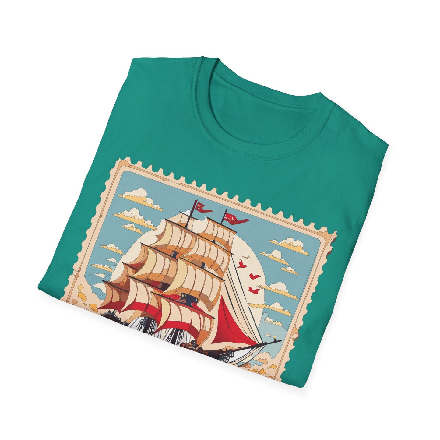 Ship T Shirts Frigate T Shirts Vessel Tee Shirt Unisex Softstyle Gildan 64000 Cotton Tee