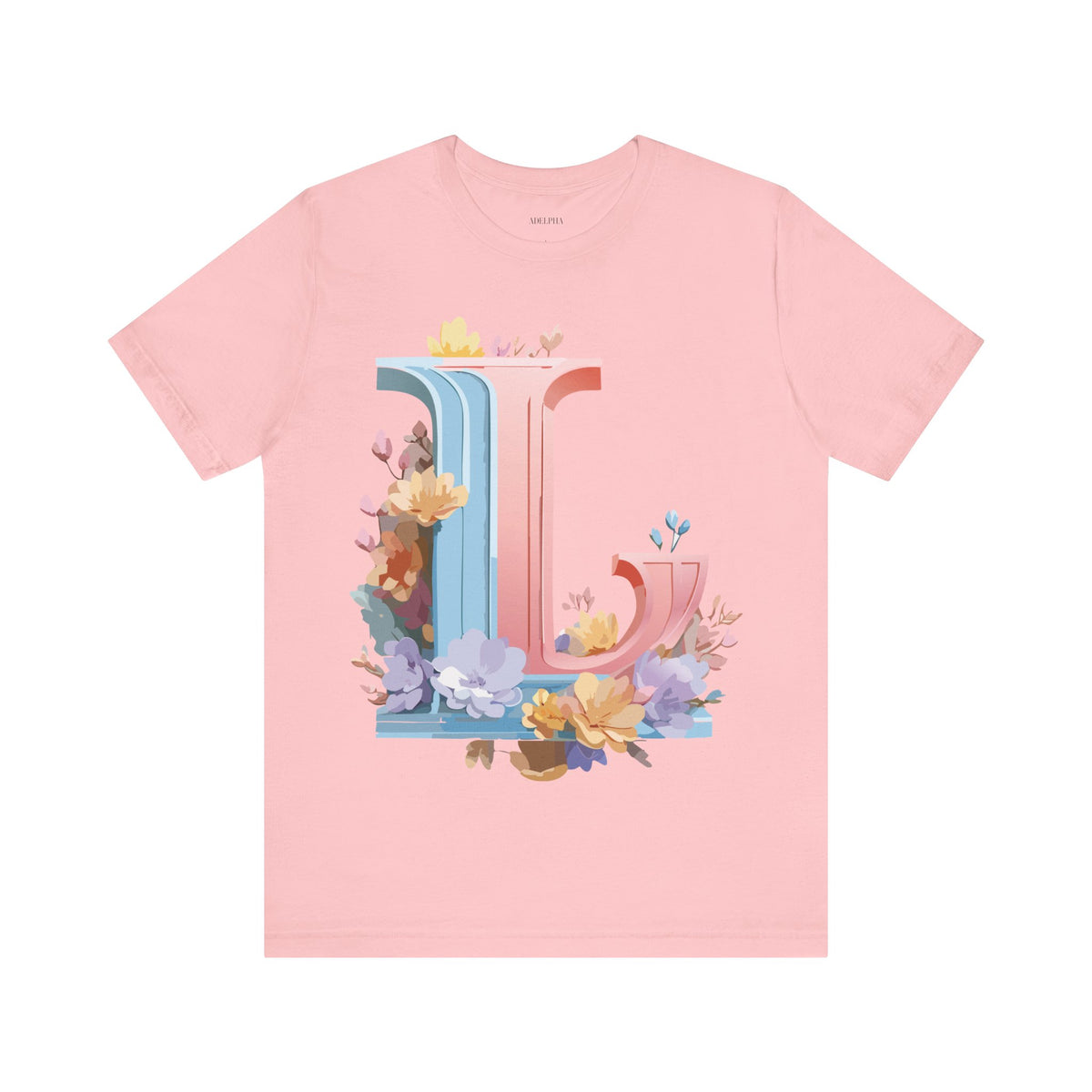 Letter L Graphic Unisex Cotton Bella+Canvas Tee with Art Letter Design