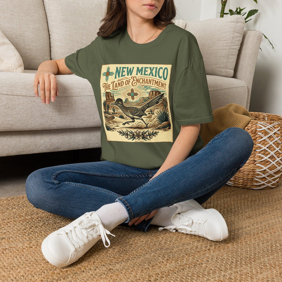 New Mexico Vintage Travel T-Shirt — New Mexico The Land of Enchantment Travel Tourist Graphic Design Unisex 100 Cotton Gildan T-Shirt