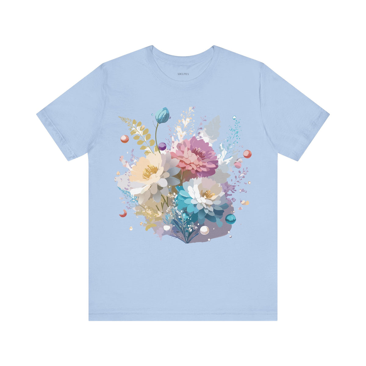 Floral Graphic Tee Shirt - Bella+Canvas Unisex 100 Cotton 8