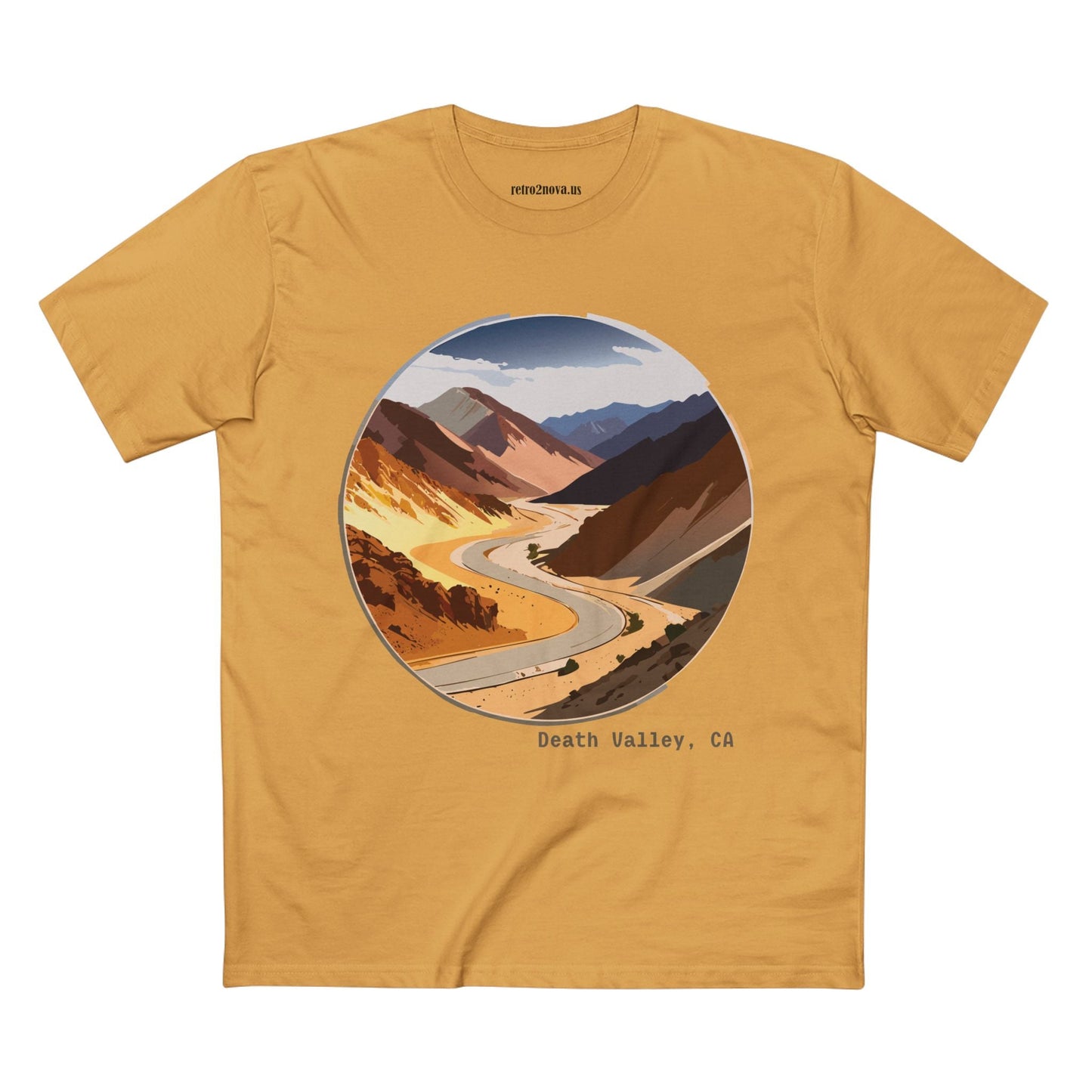 Retro2Nova Unisex Premium Cotton Tee With Death Valley Travel Design Art Shirt Collection