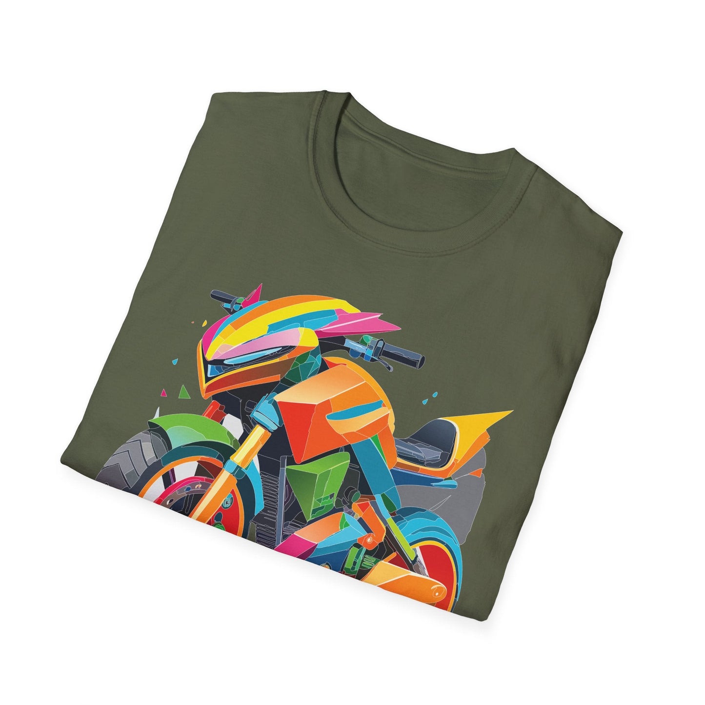 Unisex Bike T Shirt Moto Shirt MTB T Shirt With Art Design Softstyle Cotton Tee For Enthusiasts