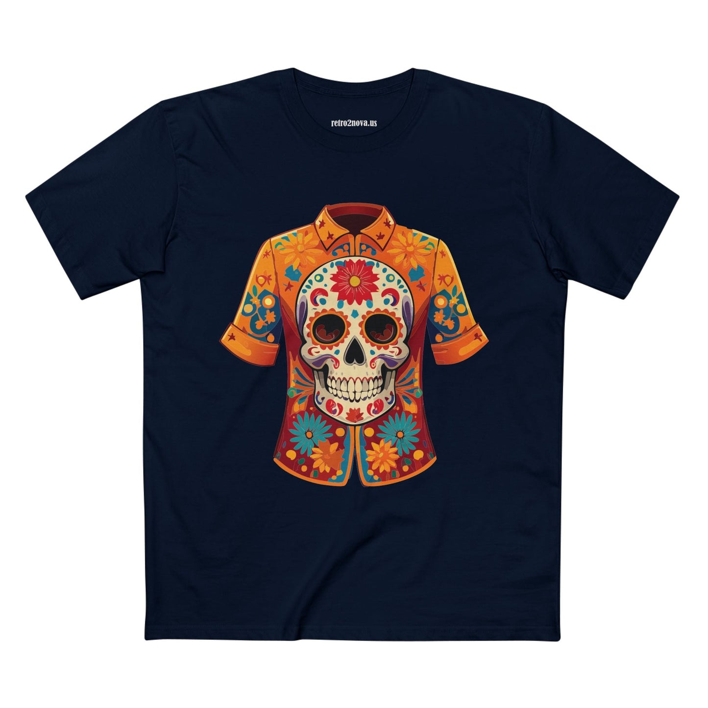 Skull Shirt Skeleton Shirt Unisex Premium Cotton Tee With Original Art Design Retro2Nova