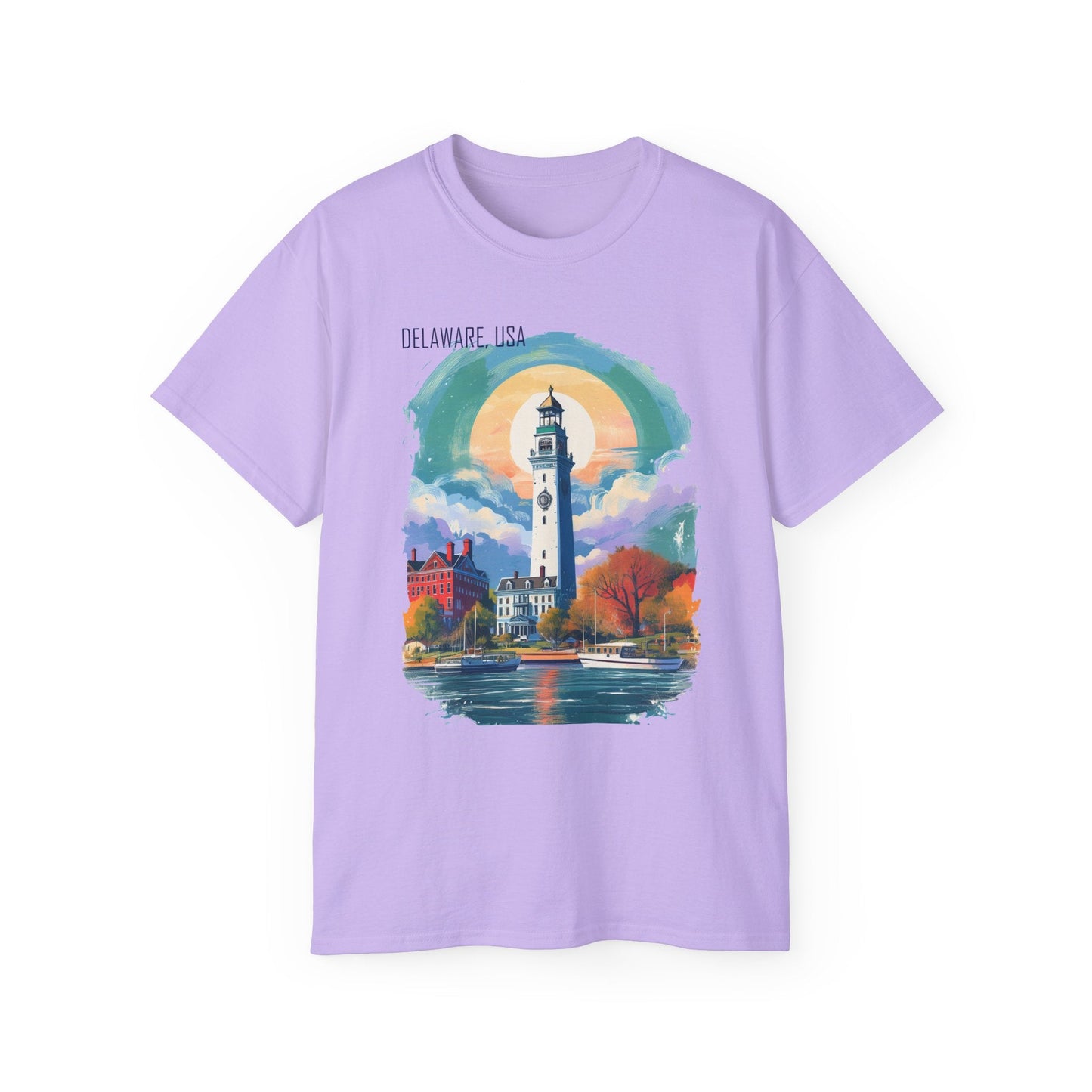 Delaware Graphic Unisex Cotton T‑Shirt 1