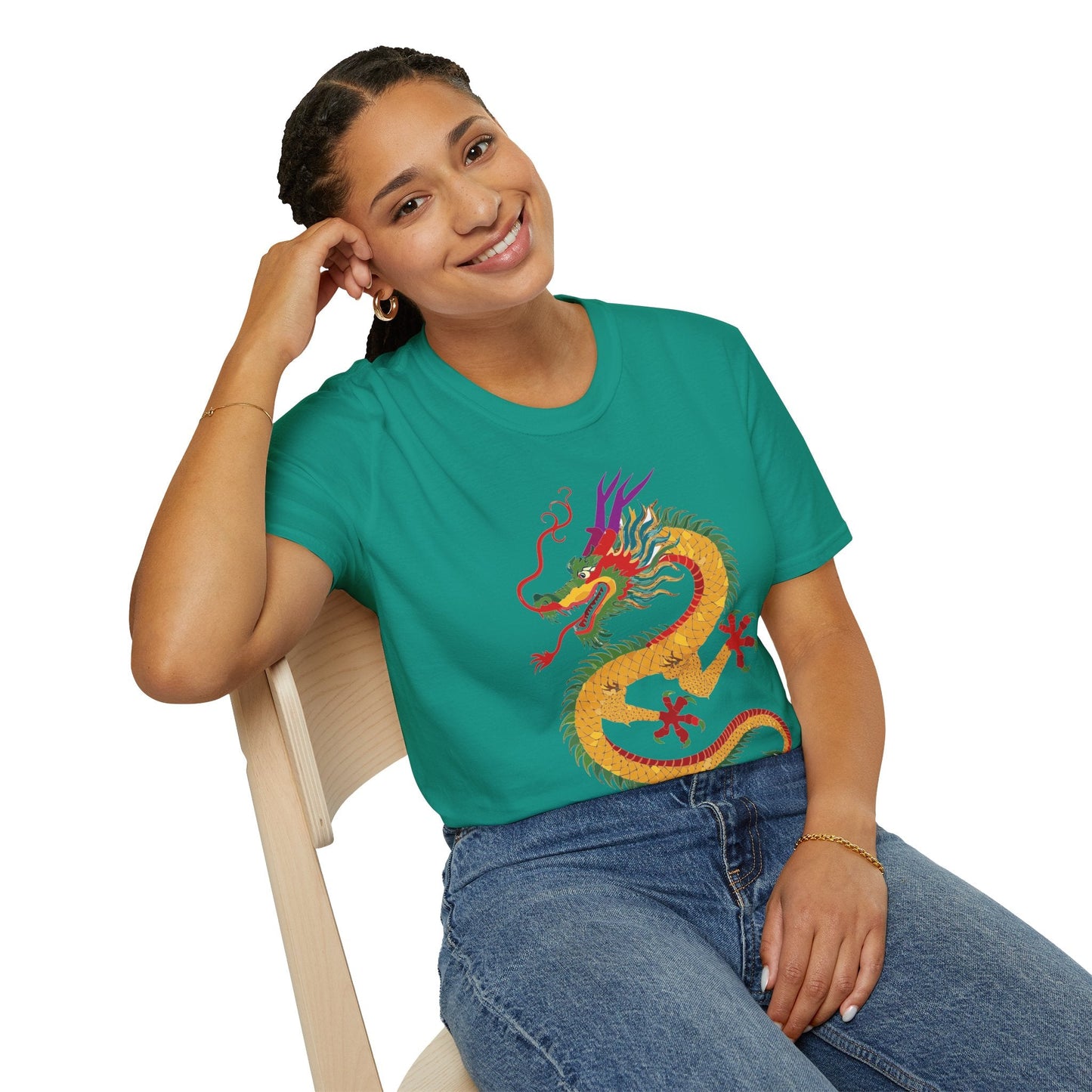 Dragon T Shirt Unisex Dragon Shirt Animal Design Softstyle Ring Spun Cotton Tee Comfort