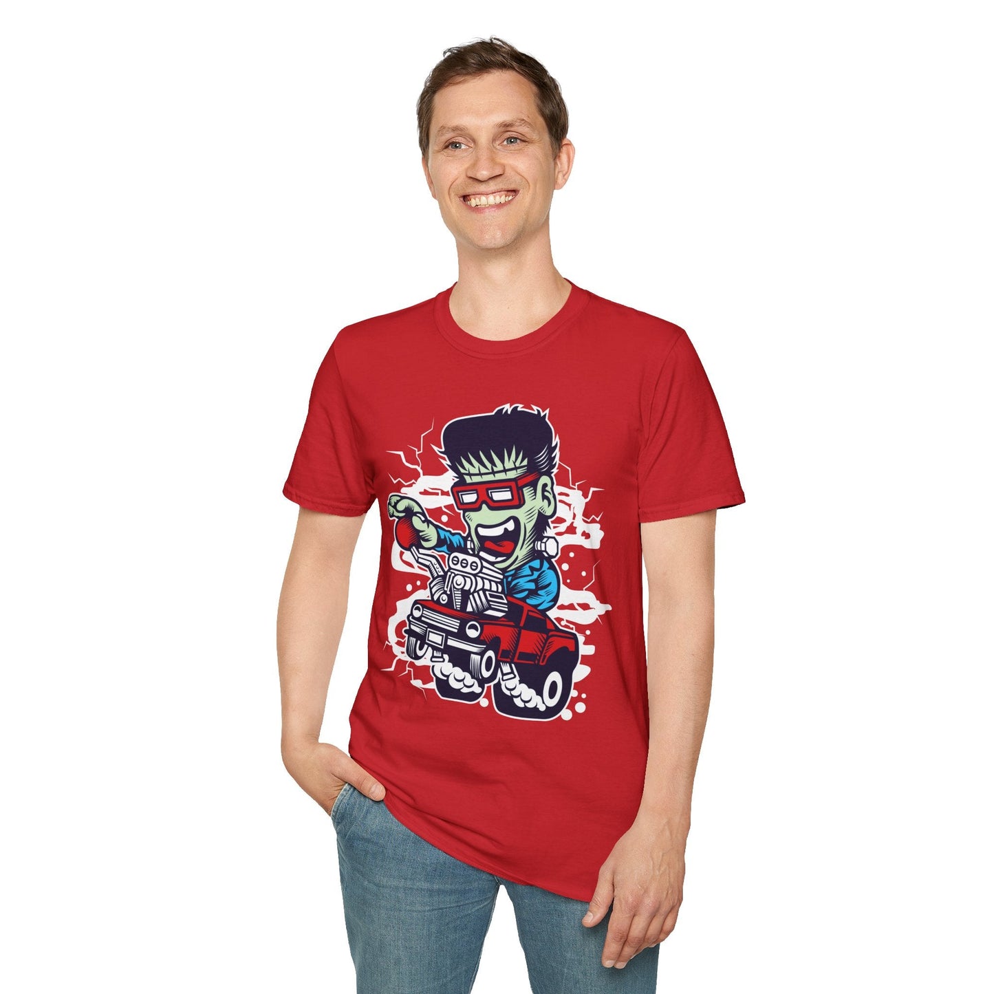Cartoon T Shirt Animation Tee Funny Unisex Softstyle Gildan 64000 100 Percent Cotton