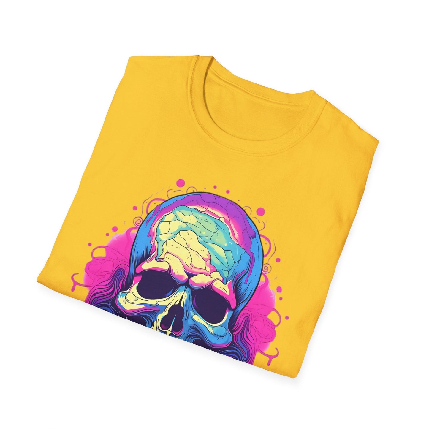 Skull Tee Shirt Unisex Skeleton Design Gildan Softstyle 64000 Ring Spun Cotton Tee
