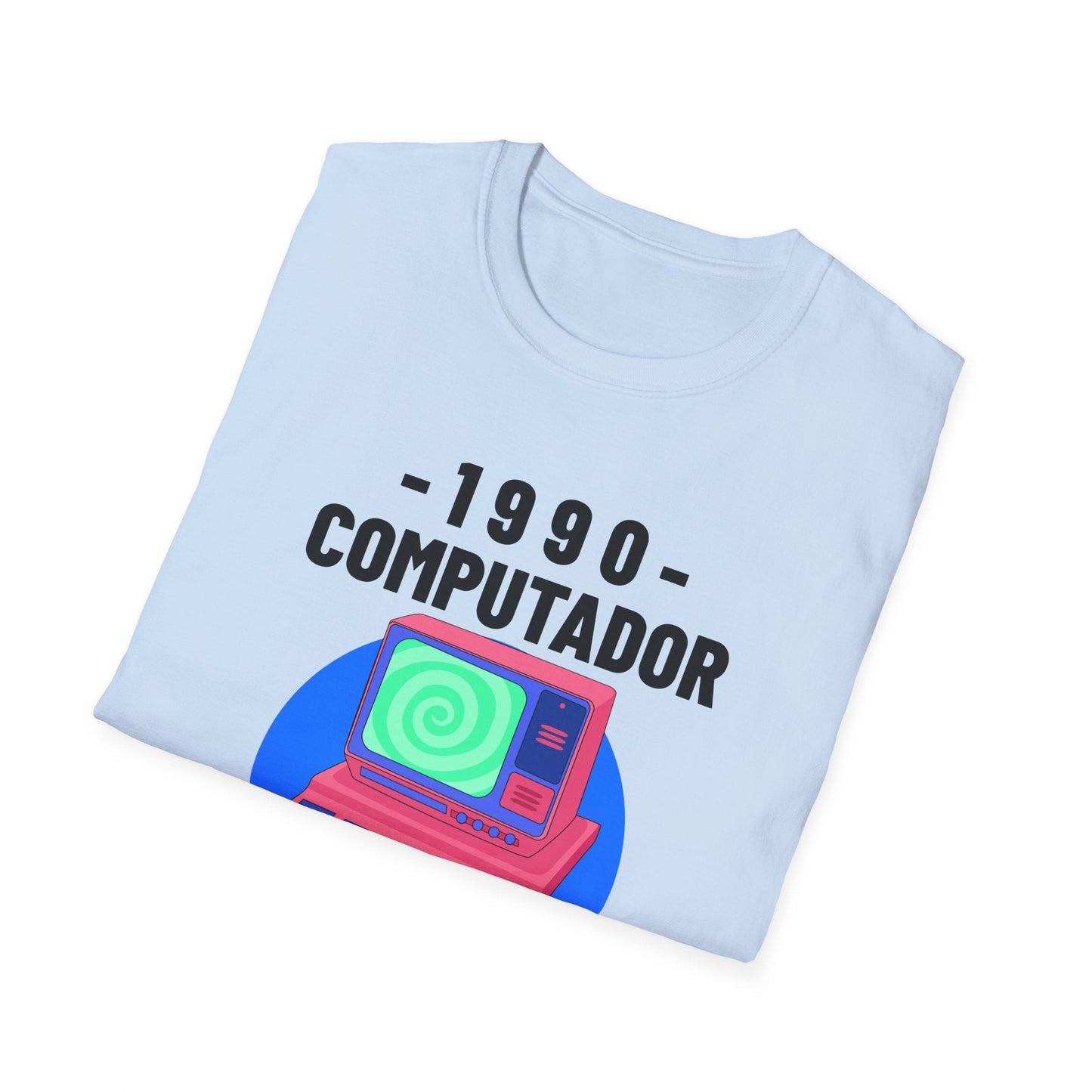 1990 Computador Retro T-Shirt Unisex Cotton Vintage Computer Graphic Tee