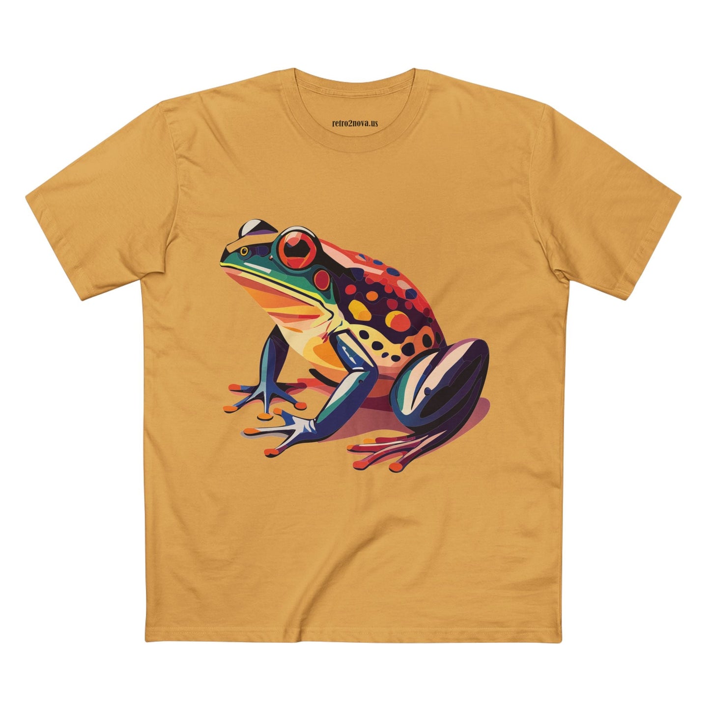 Unisex Frog Animal Shirt Art Tee By Retro2Nova Premium Cotton Staple Tee With Original Custom Artwork