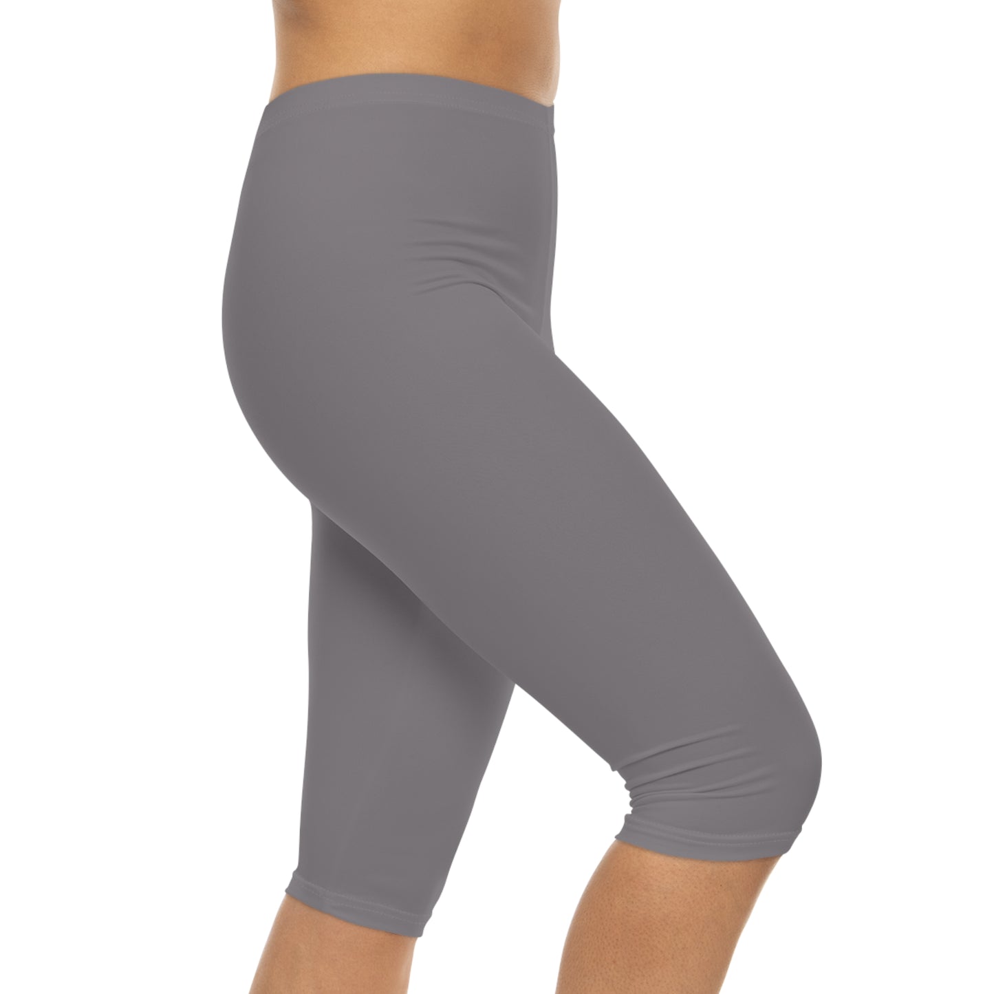 Rosy Granite Color Women's Brushed Suede Poly Span Casual Capri Leggings XS-2XL