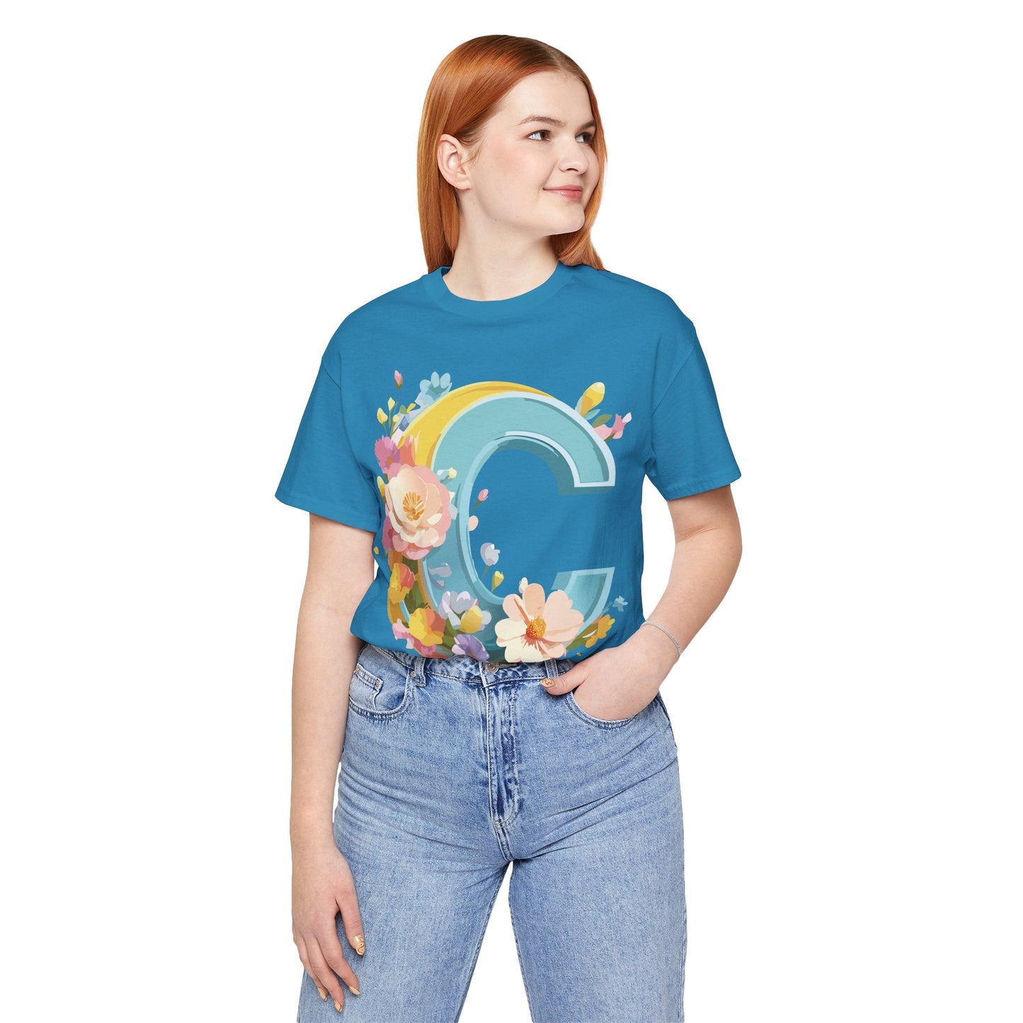 Adelpha Letter C Shirt Graphic Tee Unisex Short Sleeve Art Design Vintage Inspired Casual Wear