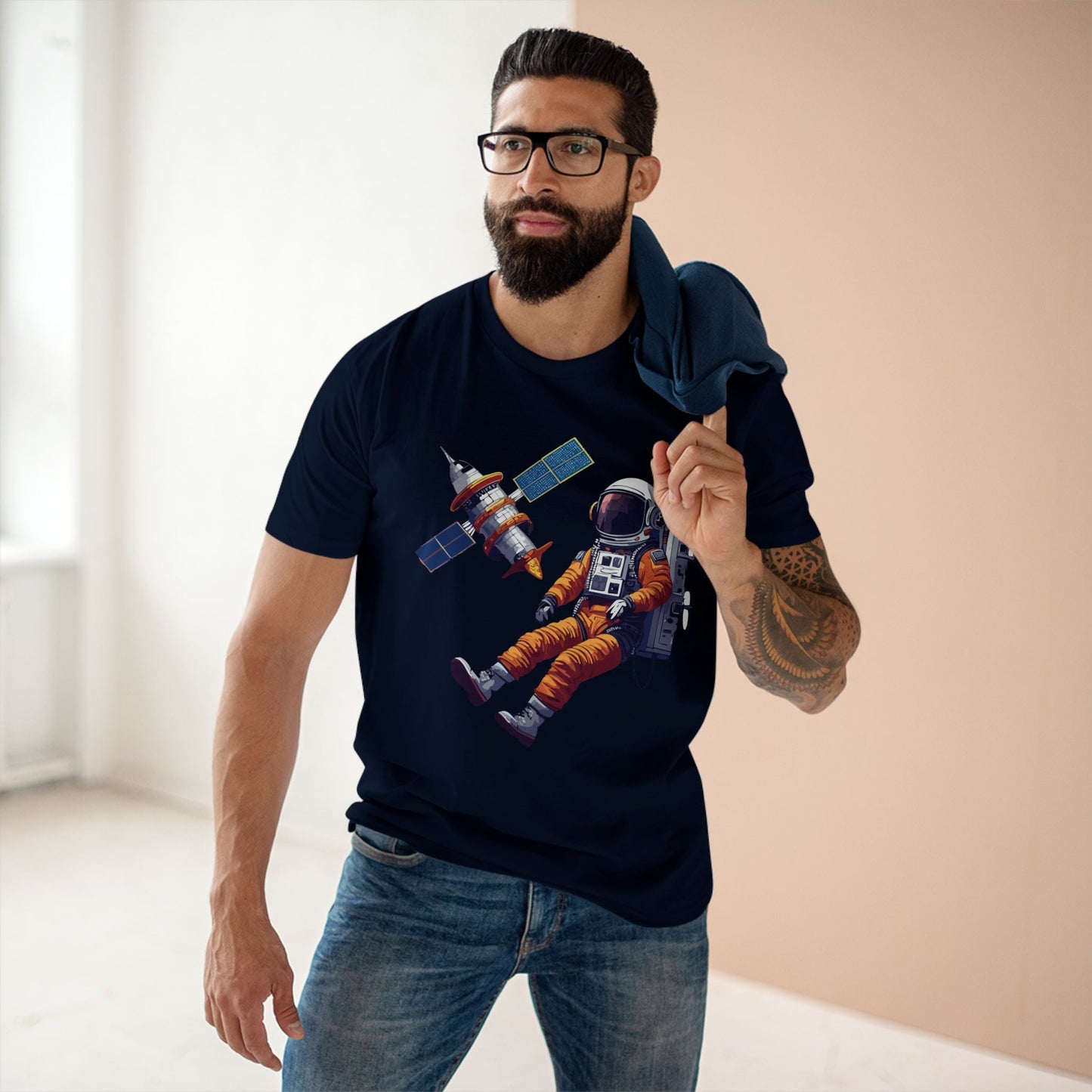 Cosmos Astronaut Shirt CS37 Unisex Premium Cotton Original Art Tee Retro2Nova Edition