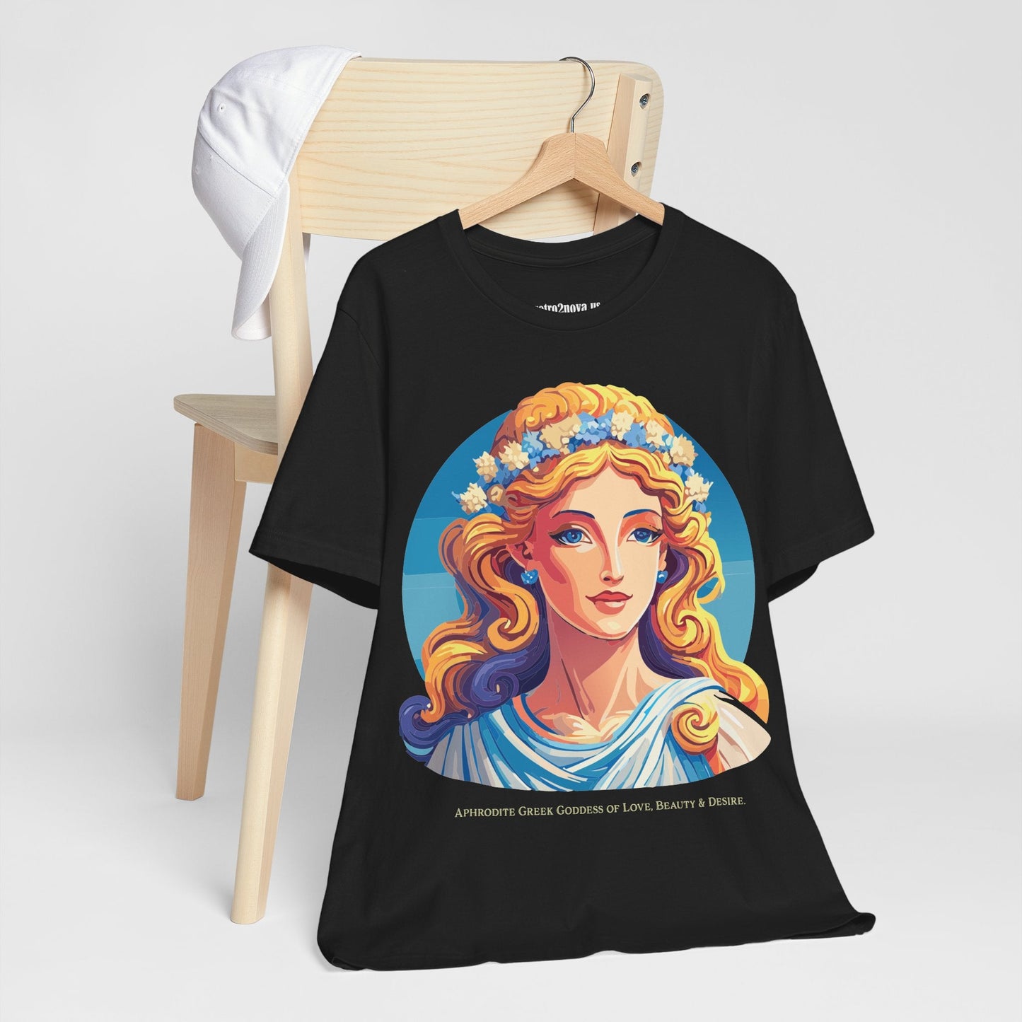 Goddess Aphrodite Unisex Graphic Cotton T Shirt with Retro2Nova Artwork Design Edition