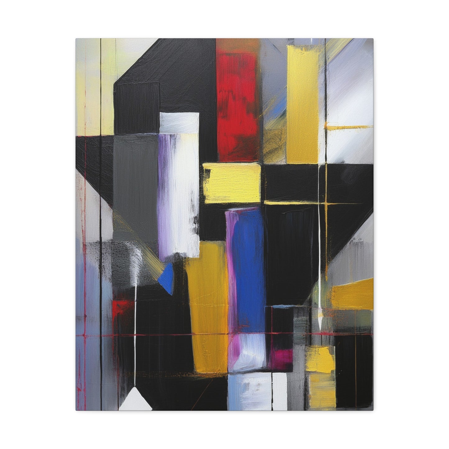 Abstract Geometric Painting Print Canvas 20x24,20x30,24x30 24x32,24x36,30x40 32x48,36x48,40x60 Pine-Wood Inner Frame ABS-36
