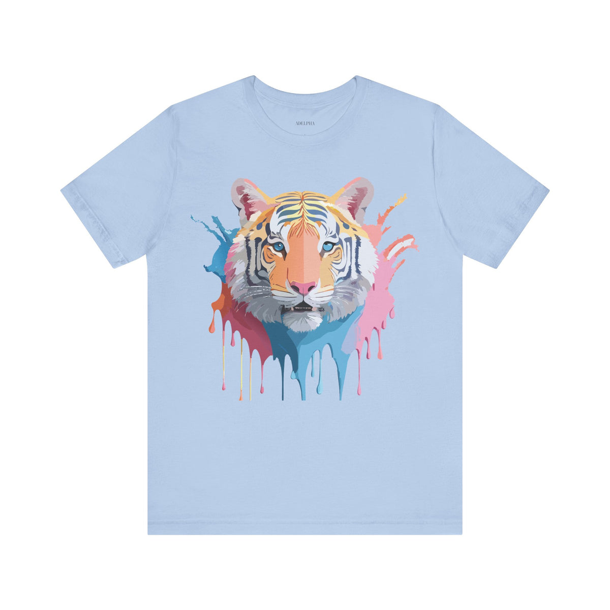 Tiger Graphic Unisex Cotton Bella+Canvas Tee with Art Animal Design e56