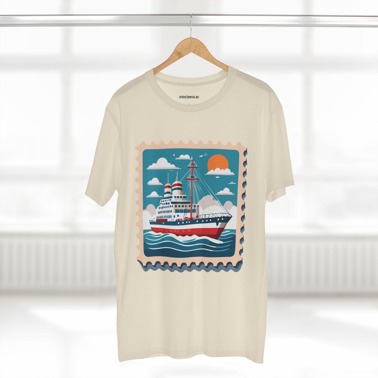 Stamp Shirt Postage Stamp Tee Unisex Premium Cotton Art Design From Retro2Nova Collection PS47