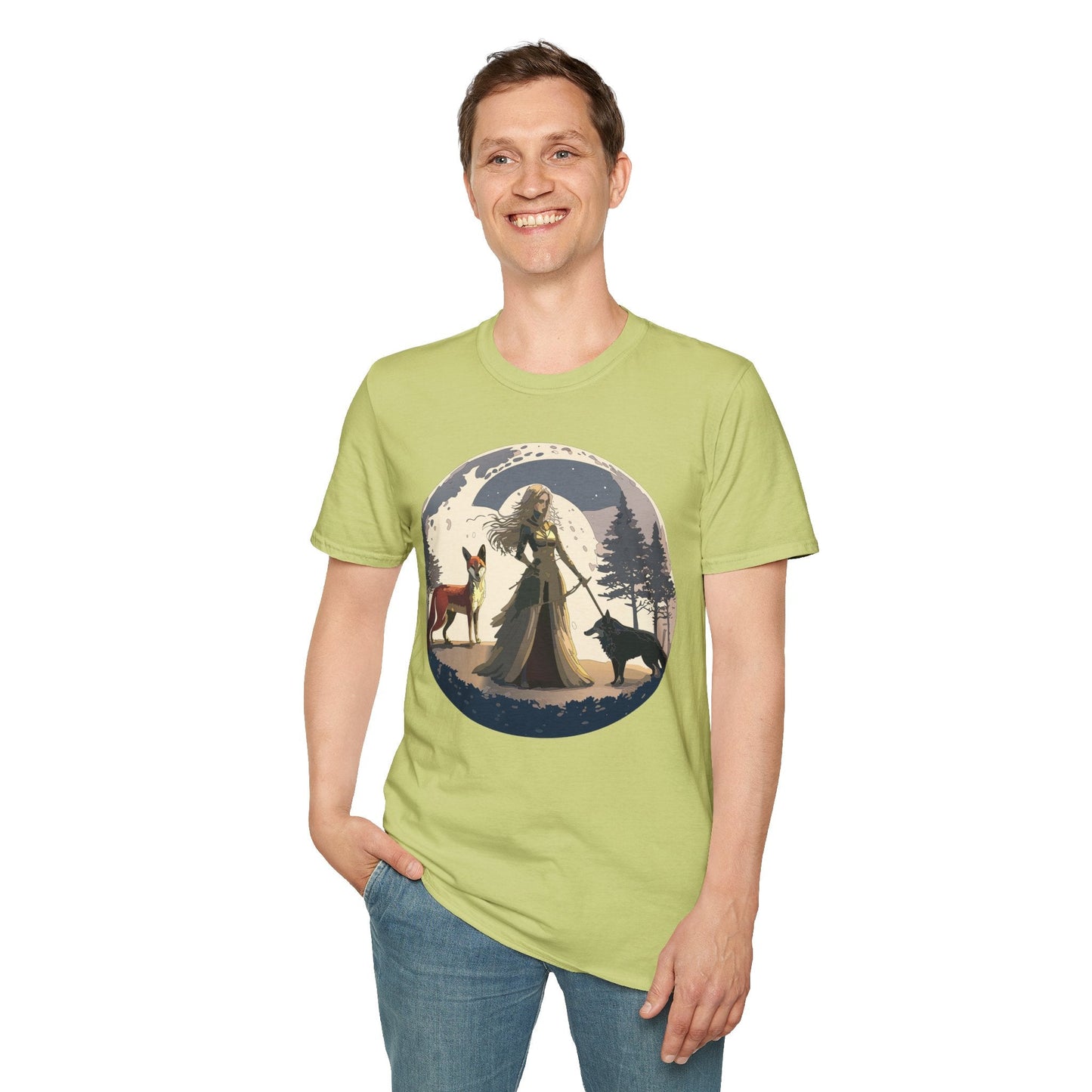 Womens Graphic T Shirt Art Design Tee Softstyle 64000 Gildan Unisex Short Sleeve