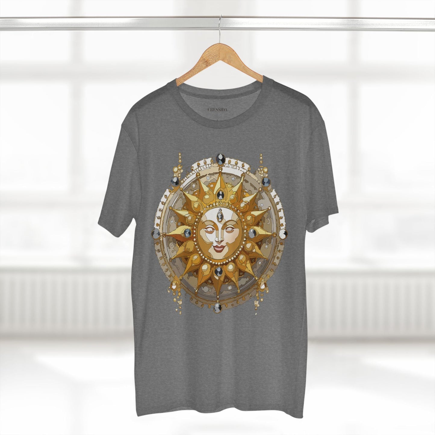 Gold Sun Graphic Unisex 100 Cotton T-Shirt with Golden Art Design 9