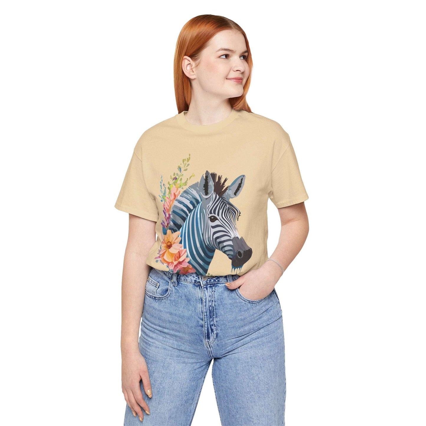 Zebra Graphic Unisex 100 Cotton Vintage Animal Art T-Shirt 2