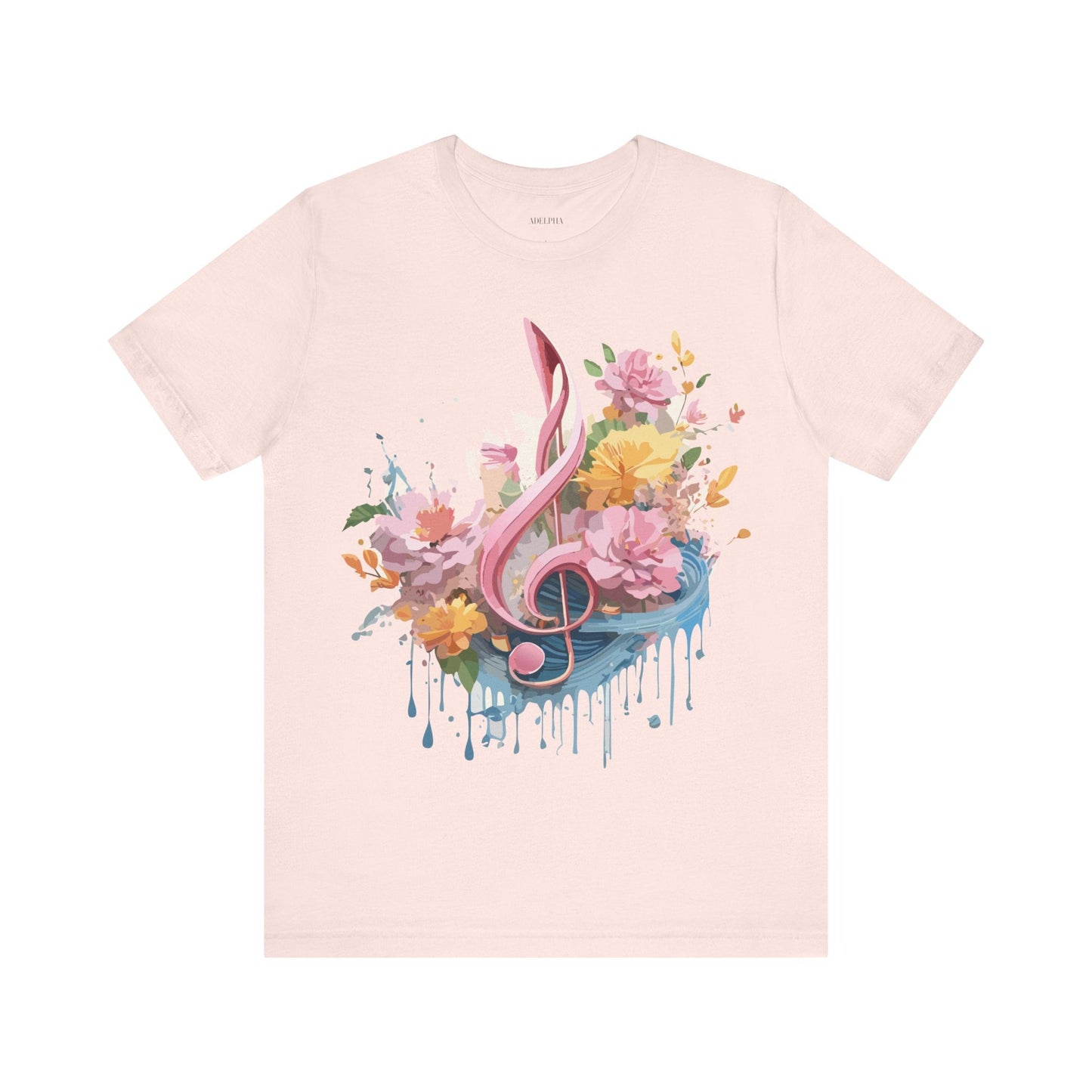 Music Graphic T Shirt Unisex Adelpha Vintage Inspired Art Design Tee Short Sleeve Premium Jersey