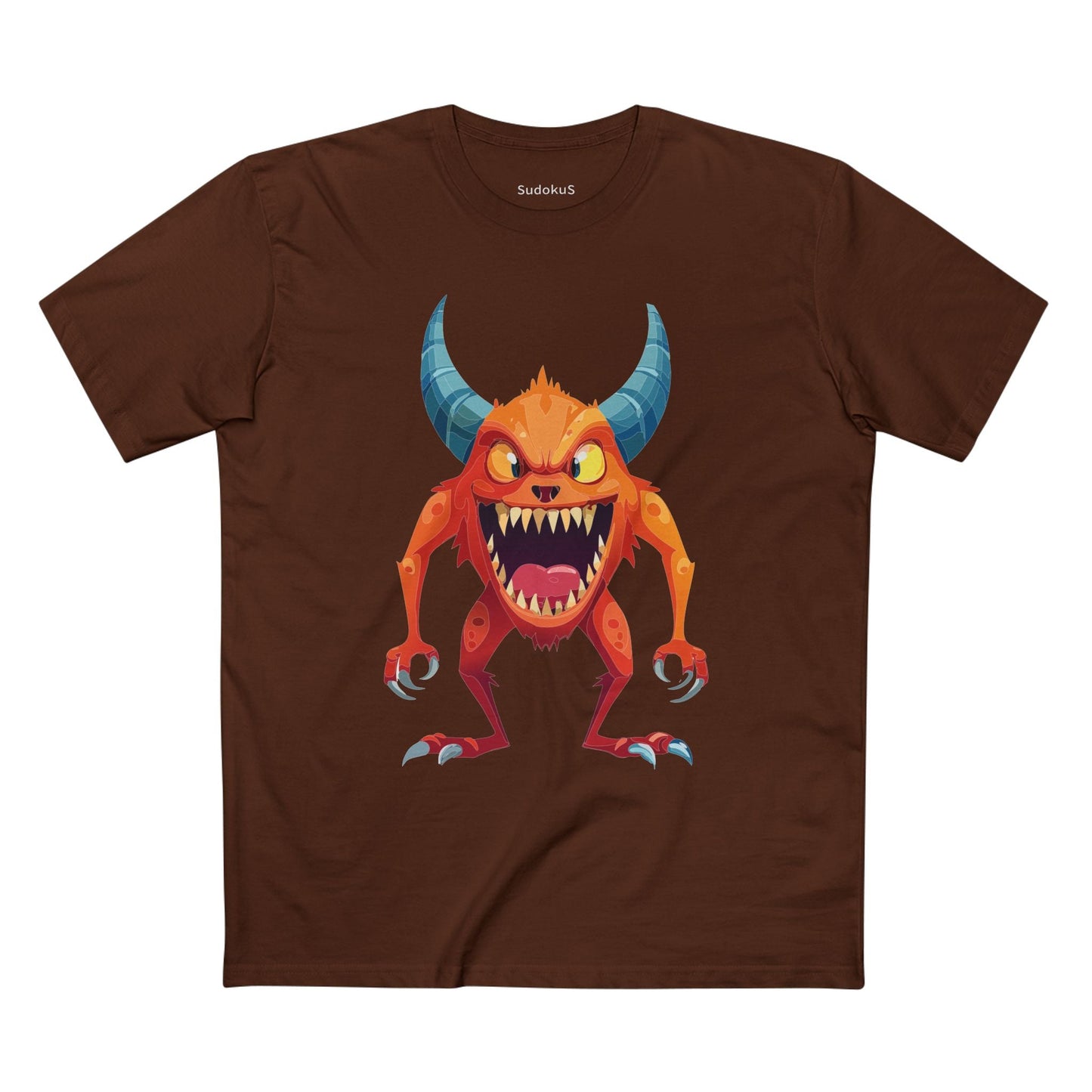 Cartoon Monsters Graphic Unisex 100 Cotton Staple Tee 12