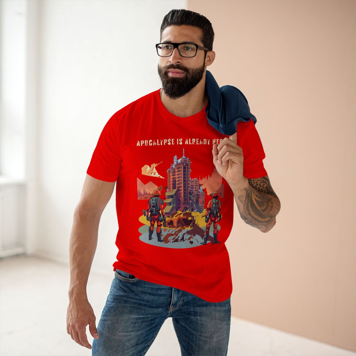 Cataclysm Doomsday Unisex Premium Cotton Tee With Original Art Design Retro2Nova