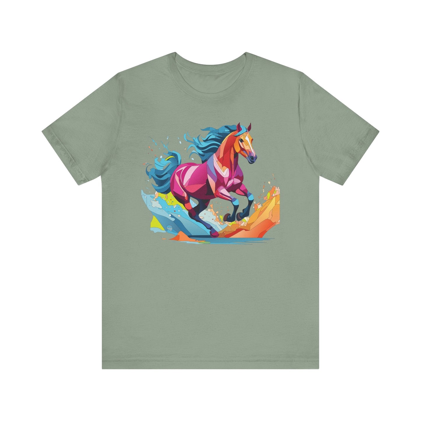 Unisex Animal Tee Shirt With Wild Animals Art Design Short Sleeve Casual Wear Everyday