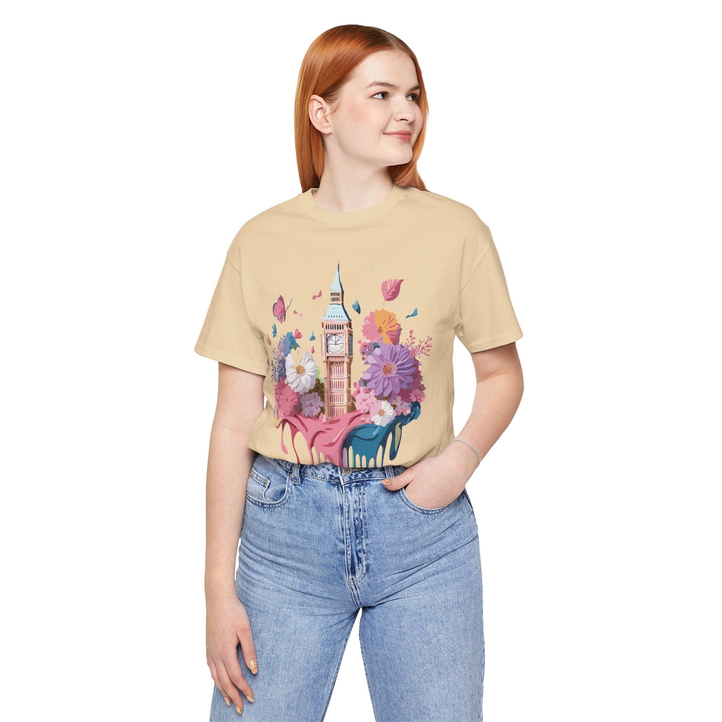 Adelpha London Tourist Unisex Graphic Tee Vintage Inspired Art Design Short Sleeve Shirt