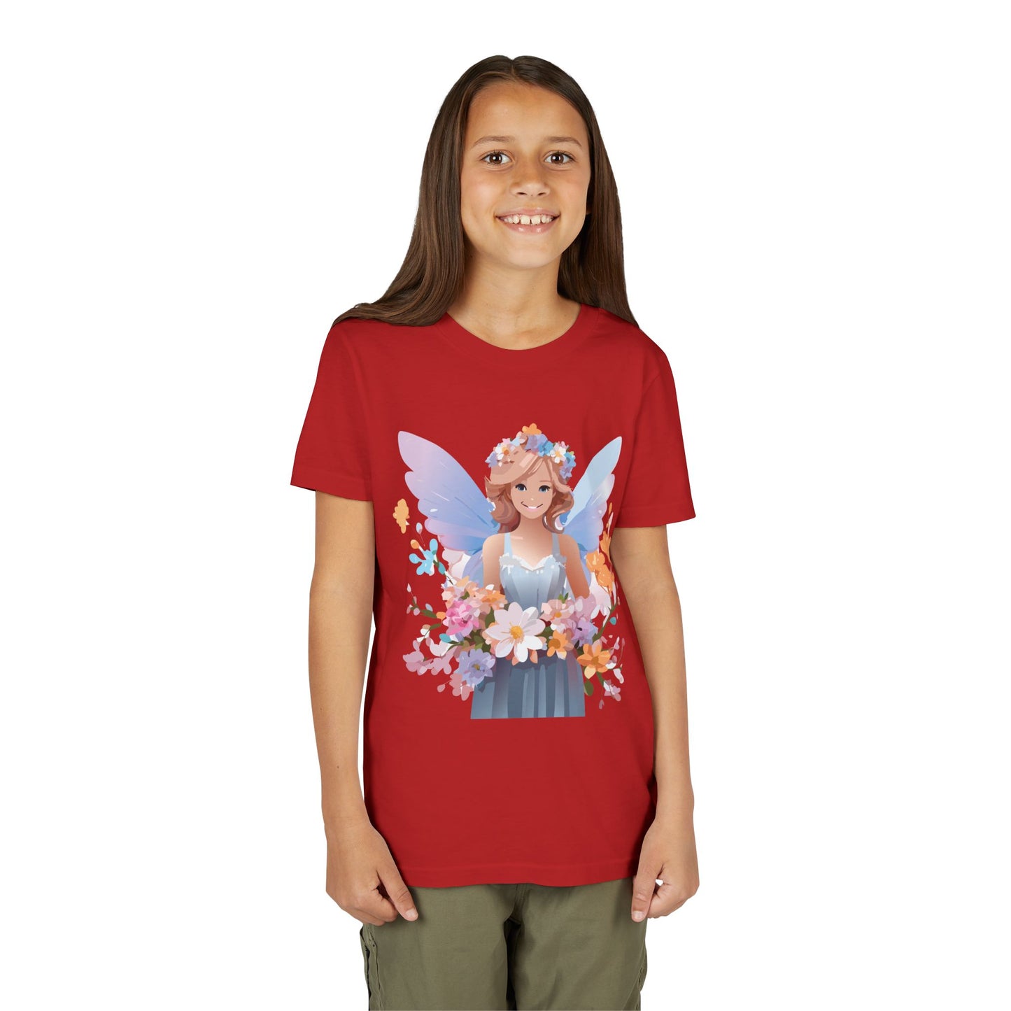 Enchanting Fairy Floral Youth Short Sleeve Tee - Perfect for Spring Celebrations (9-14)