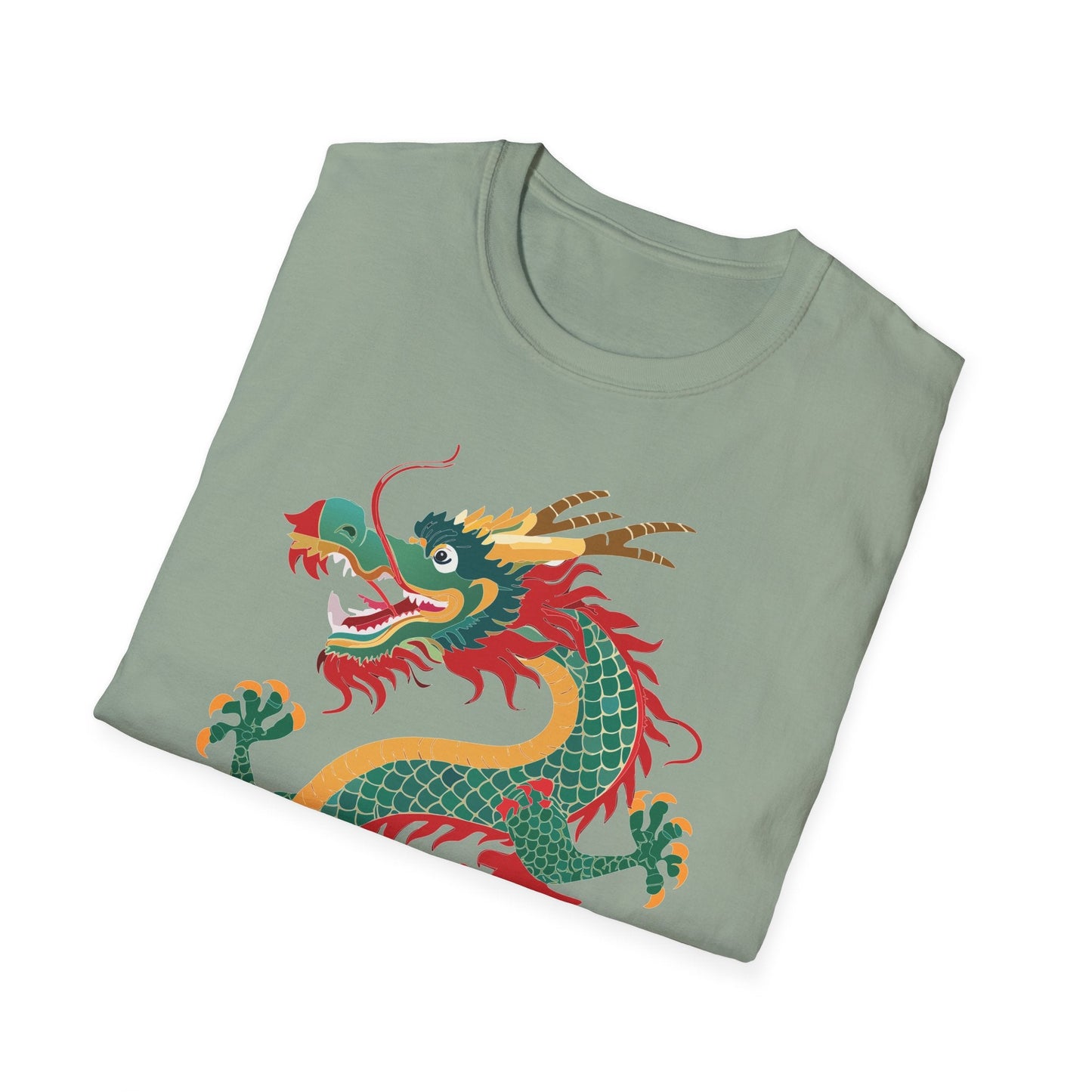 Dragon Graphic Unisex Cotton Softstyle Art Design Tee With Animals 3