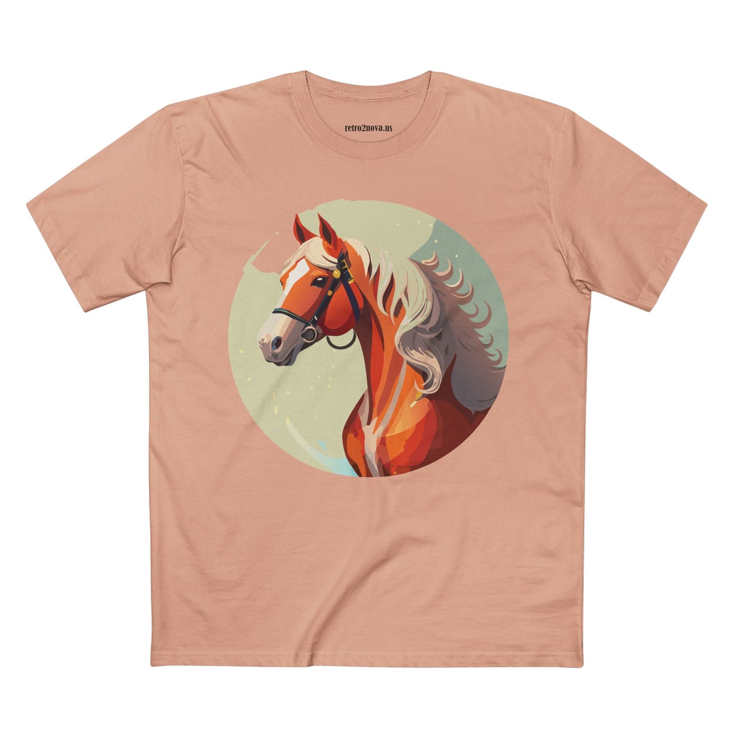 Unisex Premium Cotton Staple Tee With Original Horse Shirt Art Design For Animal Lovers Breathable Comfort Retro2Nova