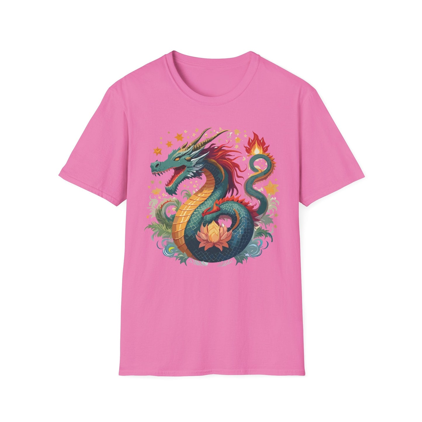 Dragon Graphic Unisex 100 Cotton Tee with Animal Artwork Design 1
