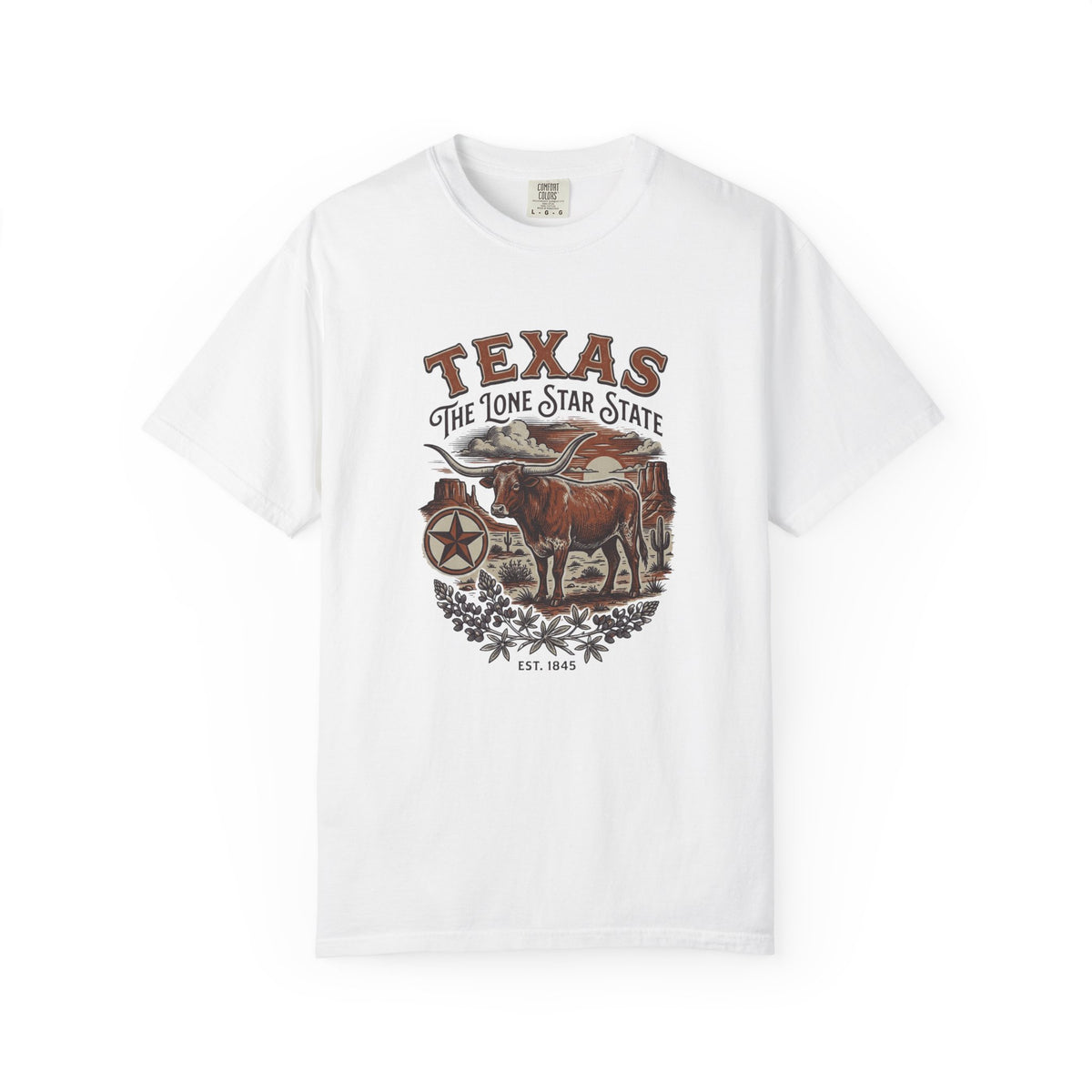 Texas State Vintage Travel Tourist Graphic Tee Unisex 100 Cotton Comfort Colors T-Shirt