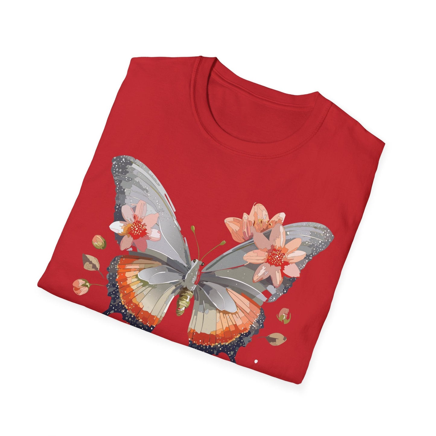 Monarch Butterfly T Shirt Unisex Softstyle Gildan 64000 100 Percent Ring Spun Cotton Tee
