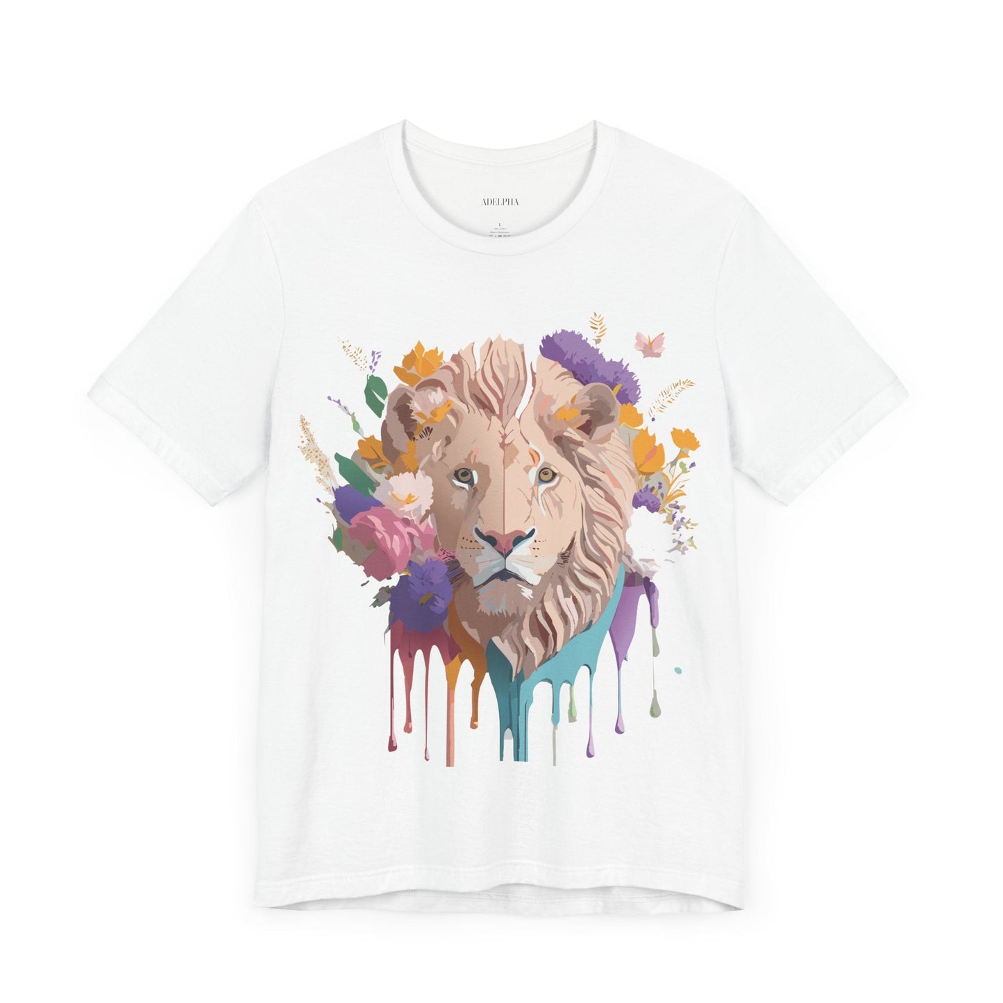 Lion Shirt Graphic Tee Unisex Short Sleeve Vintage Inspired Artwork Adelpha Premium Quality