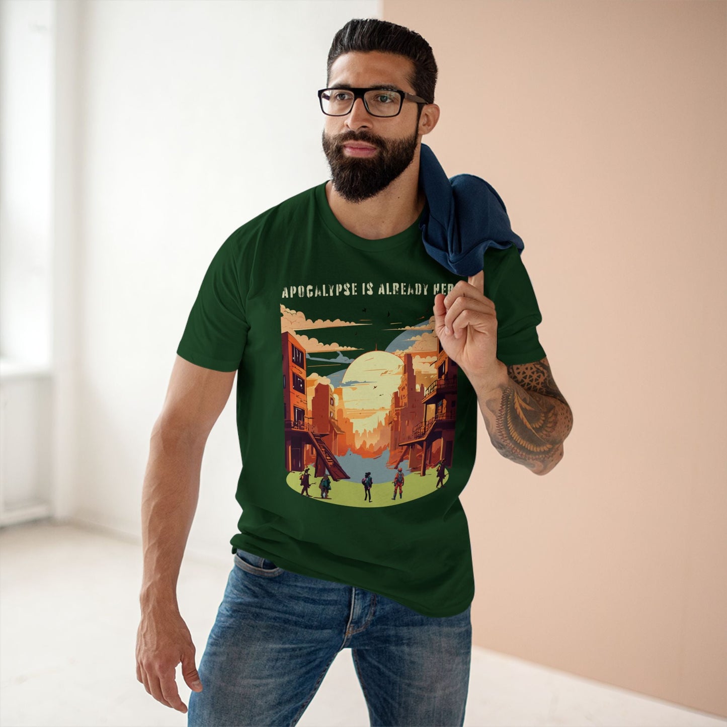 Cataclysm Doomsday Shirt Unisex Premium Cotton Tee Original Art Design Retro2Nova