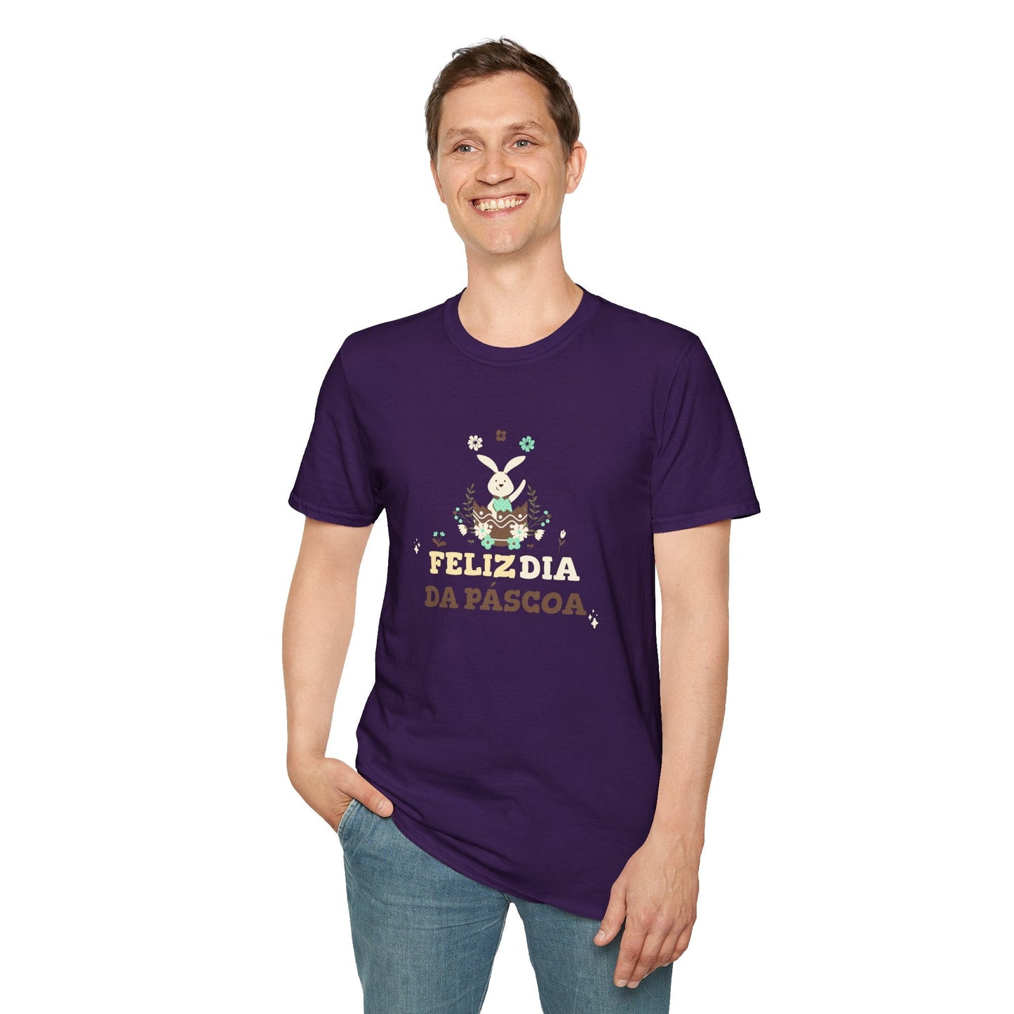 Easter Day T Shirt Unisex Softstyle Tee With Easter Design Print Gildan 64000 Comfort Fit