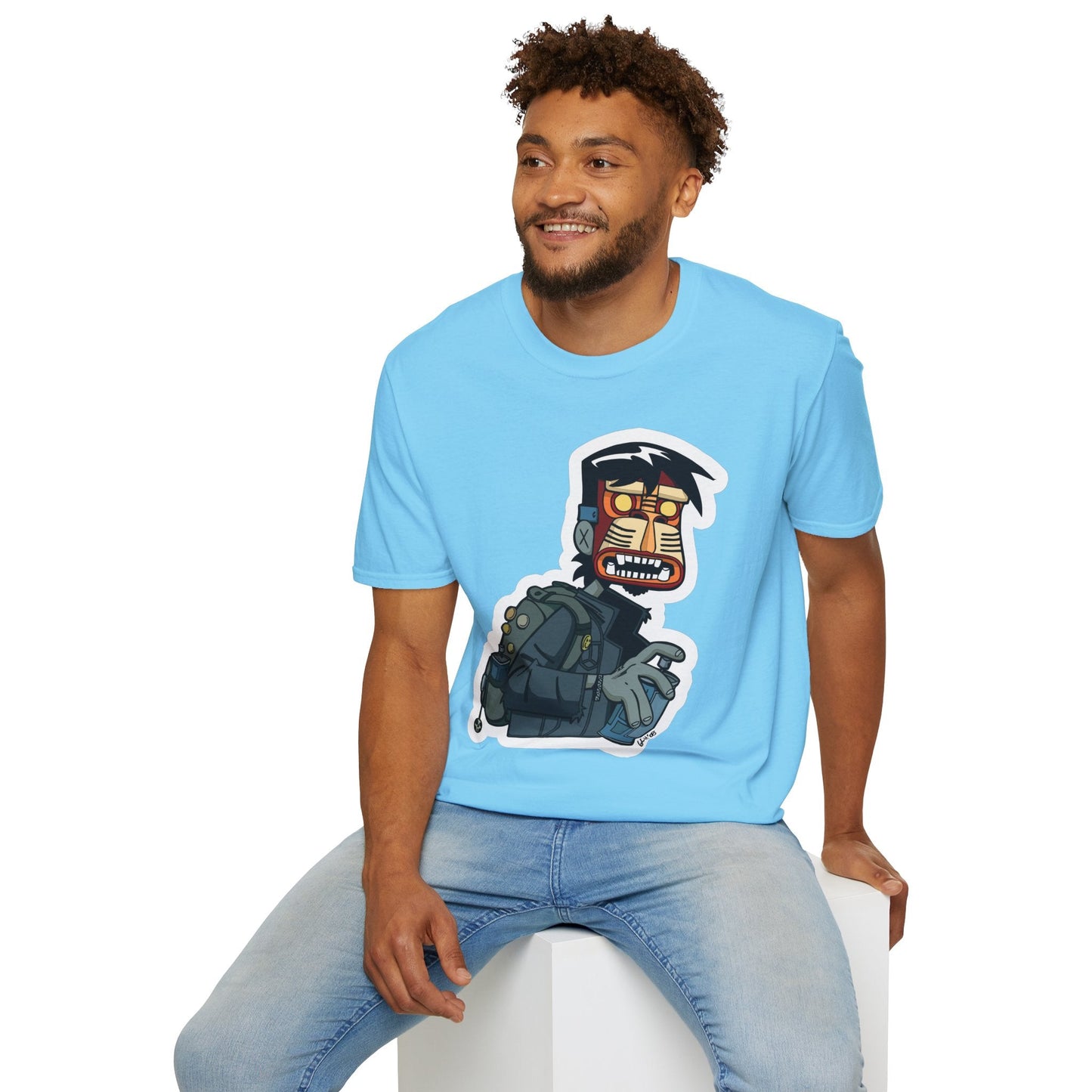 Cartoon T Shirt Animation T Shirt Funny Tee Shirt Unisex Short Sleeve Softstyle Cotton Tee 64000