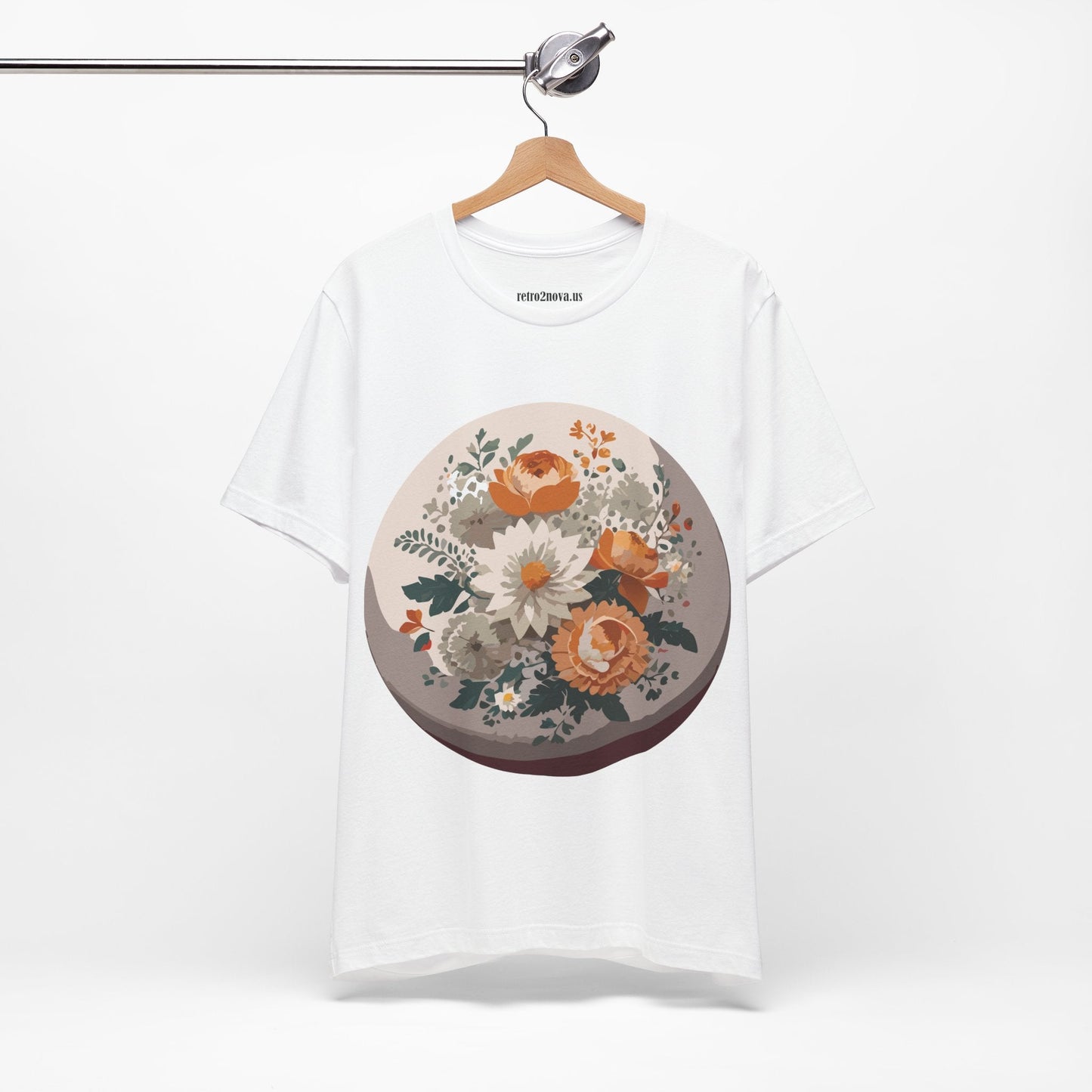 Floral Shirt Unisex Floral Print Jersey Tee Lightweight Breathable From Flowers Collection