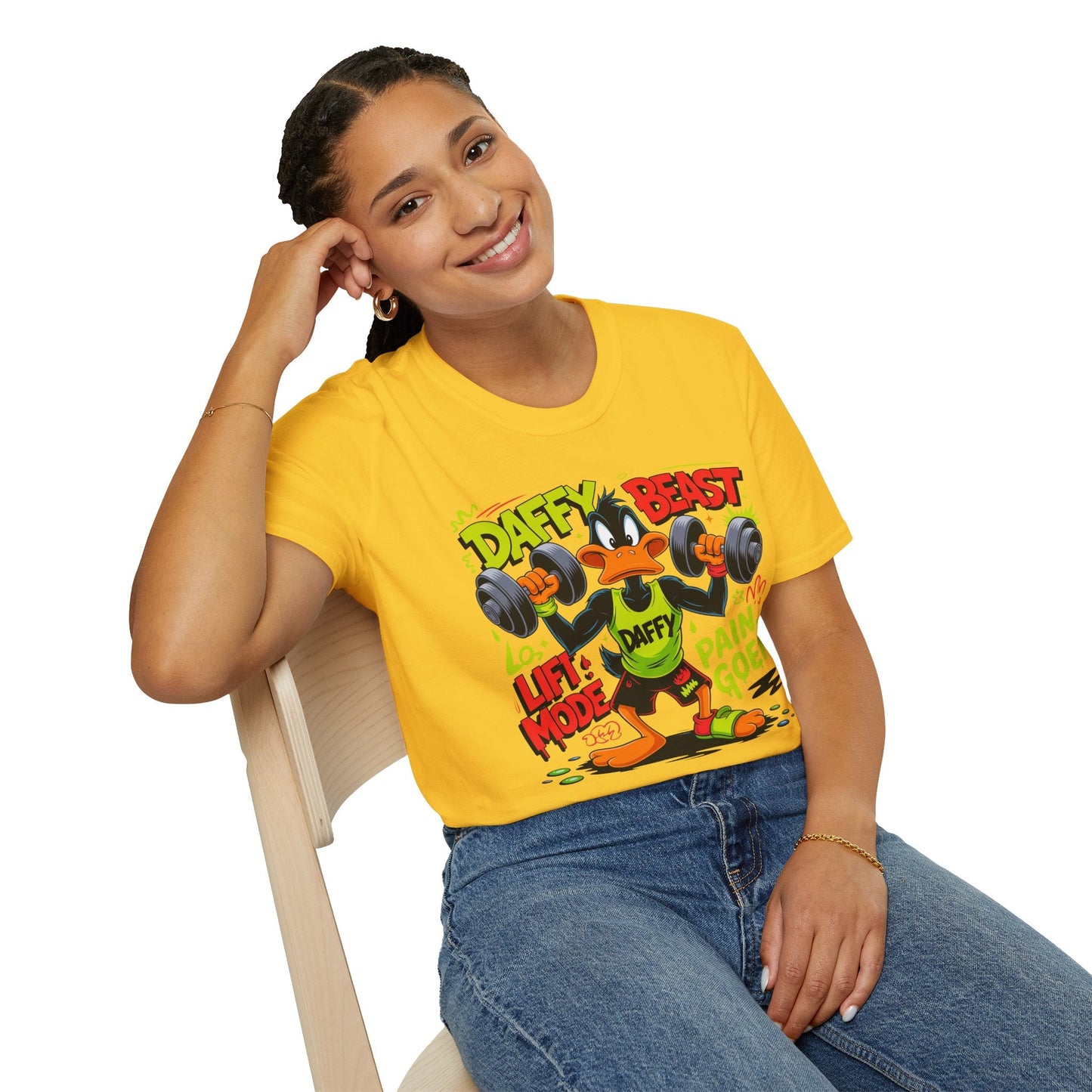 Cartoon T Shirt Funny Animals Print Unisex Animation Tee Gildan Softstyle 64000