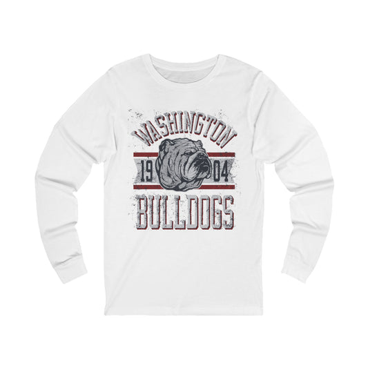Varan8 Unisex Bulldogs Logo Long Sleeve Tee, Sports Logo Jersey Shirt, Sports Bulldogs T-Shirts with Long Sleeves