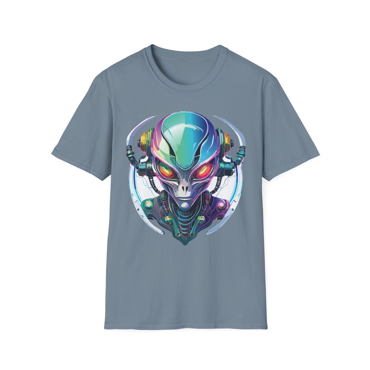 Alien Graphic Unisex Cotton Softstyle UFO Artwork Tee 3