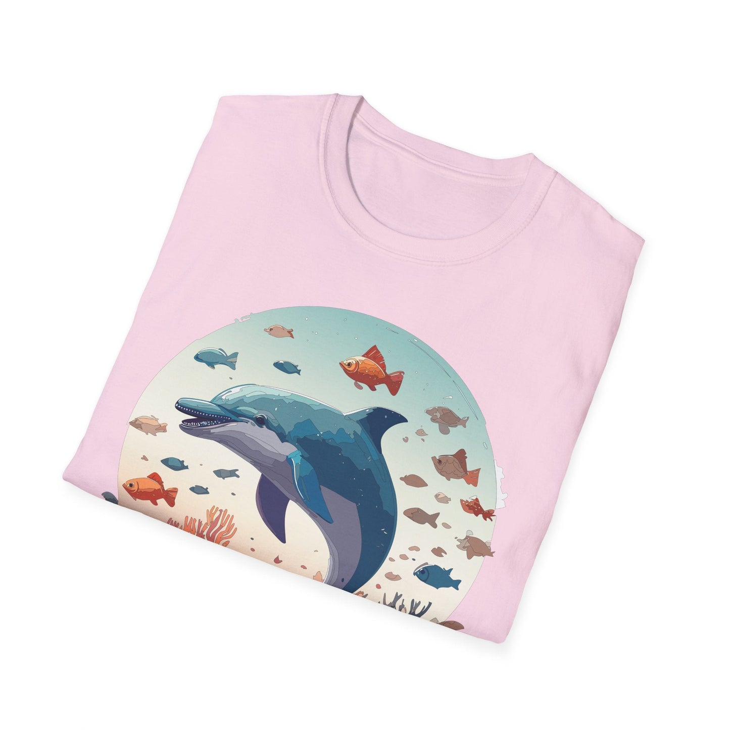 Dolphin Shirt Unisex Softstyle T Shirt Gildan 64000 100 Percent Ring Spun Cotton Lightweight Tee