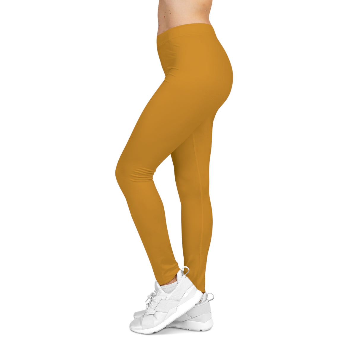 Harvest Bronze Mustard Color Women's Poly-Span Casual Leggings XS-2XL