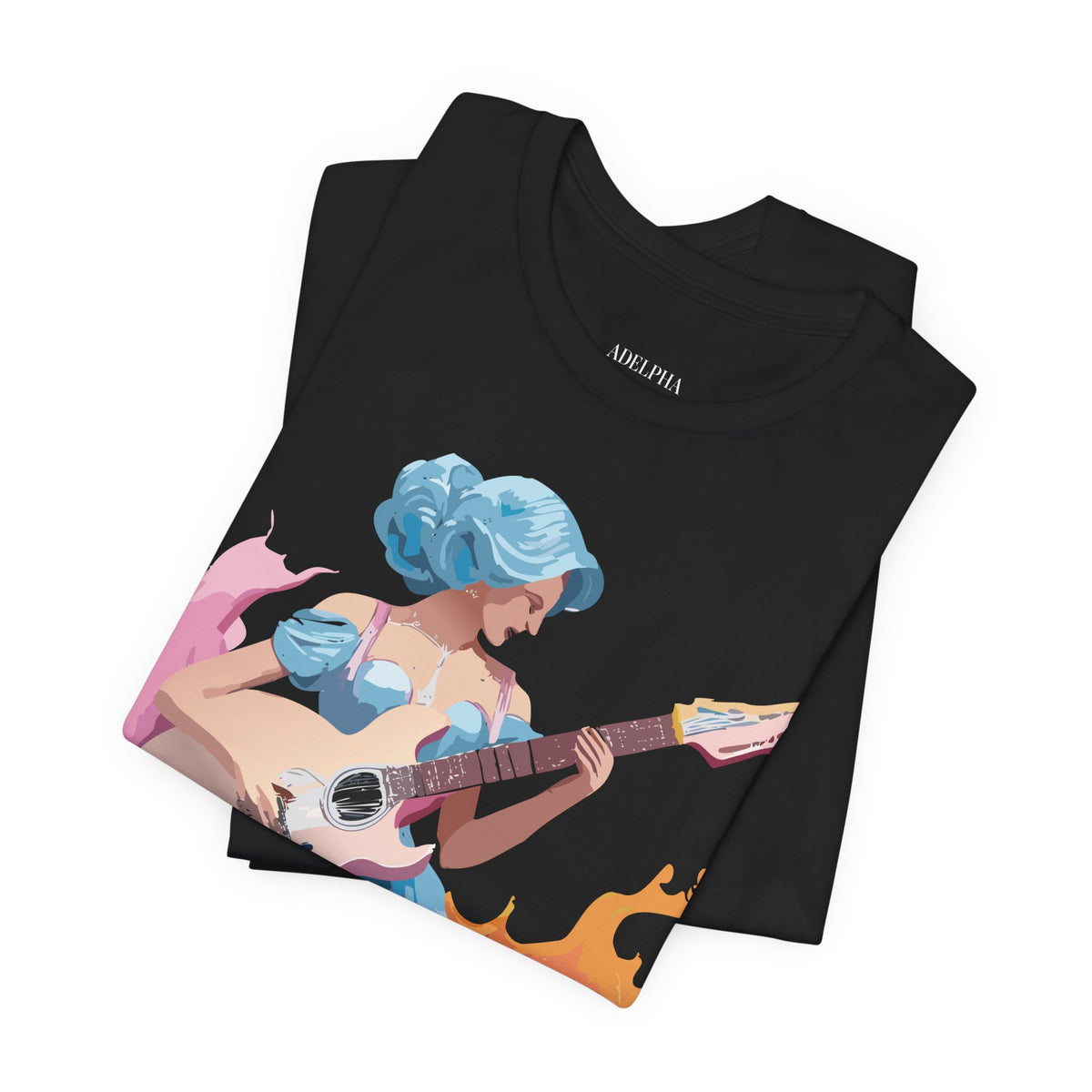 Music Graphic Unisex Cotton Bella+Canvas Tee with Art Design m94