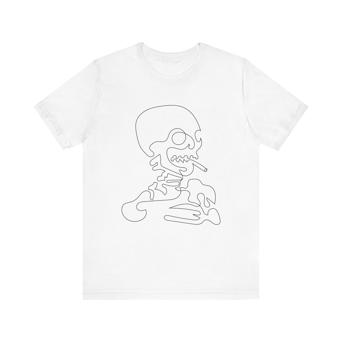 Camiseta unisex de algodón con calavera