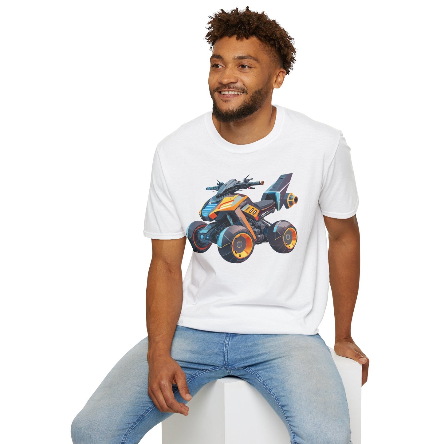 Unisex Bike T Shirt Moto Shirt With Motorcycle Design MTB Tee For Riders One Hundred Percent Cotton