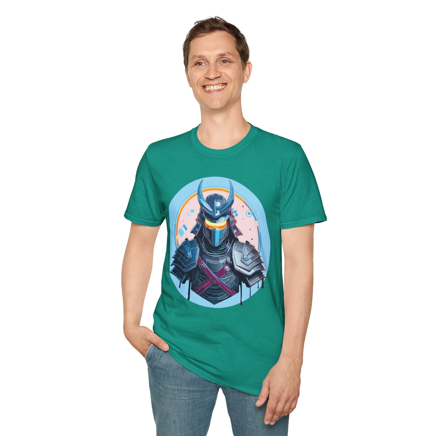 Samurai T Shirt Unisex Softstyle 64000 Tee Lightweight Comfortable 100 Percent Ring Spun Cotton